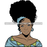 Afro Woman SVG Turban Head Wrap Cutting Files For Silhouette Cricut and More