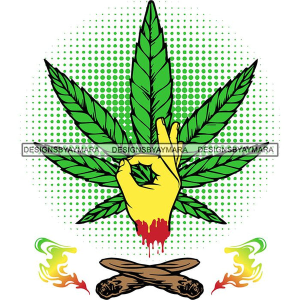 Weed Leaf Dope Cannabis Medical Marijuana Joint Blunt High Life SVG Cutting Files