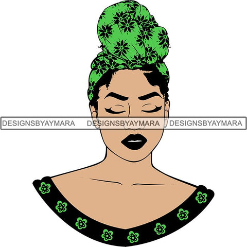 Afro Woman SVG Melanin Nubian Color Cutting Files