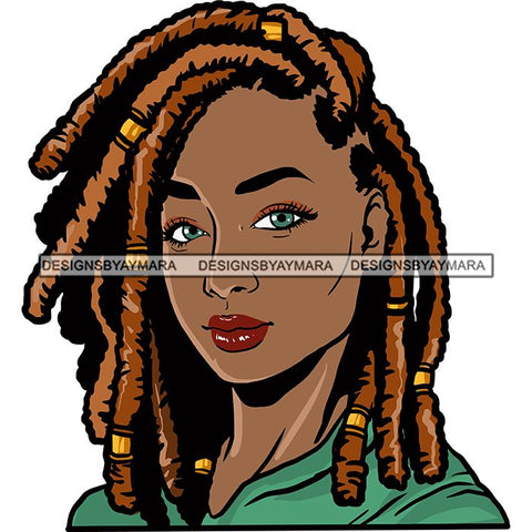 Afro Woman Braids Dreadlocks Sister-Locks Dreads Locks Hairstyle .SVG Cut Files For Silhouette and Cricut