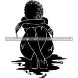 Sensual African Silhouette Goddess Safari Africa Nature Exotic Culture SVG Cutting Files.