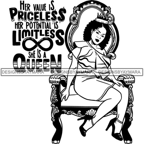 Afro Queen Goddess Melanin Nubian Glamour .SVG Cutting Files For Silhouette and Cricut