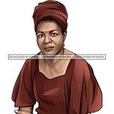 Maya Angelou African American Leader Proud Roots .SVG Clipart Vector Cutting Files