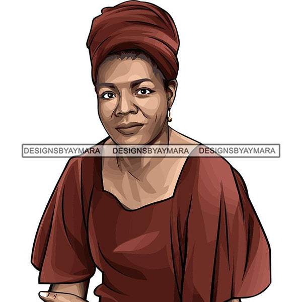 Maya Angelou African American Leader Proud Roots .SVG Clipart Vector Cutting Files