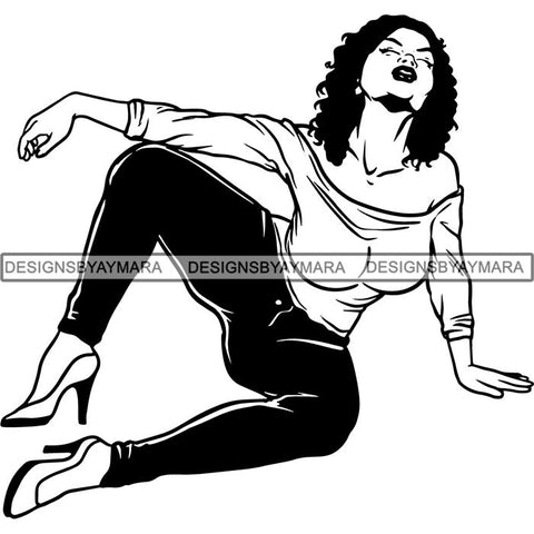 Afro Sexy Goddess Melanin Woman Queen Tattoo SVG Cut Files For Silhouette and Cricut