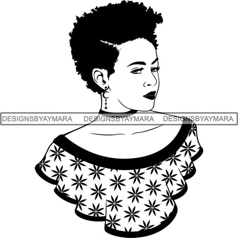 Afro Woman SVG Cut Files For Silhouette and Cricut