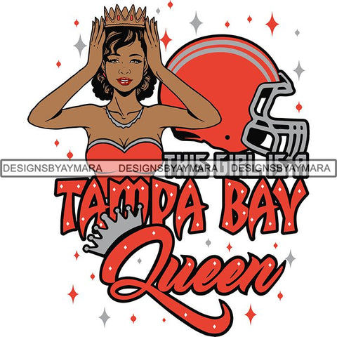 Tampa Bay Queen Football Team SVG Cutting Files For Silhouette Cricut and More