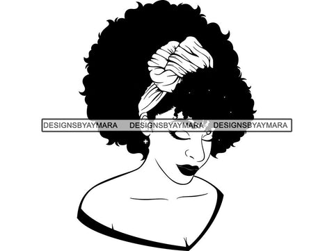 Afro Beautiful Woman Goddess Diva Classy Lady .SVG Cut Files For Silhouette and Cricut