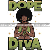 Dope Diva Blessed Life Quotes SVG Cutting Files For Silhouette Cricut and More