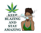 Woman Smoking Pot Joint Blunt Stoned High Life Weed Leaf Marijuana Grass Relax Chill SVG Cutting Files