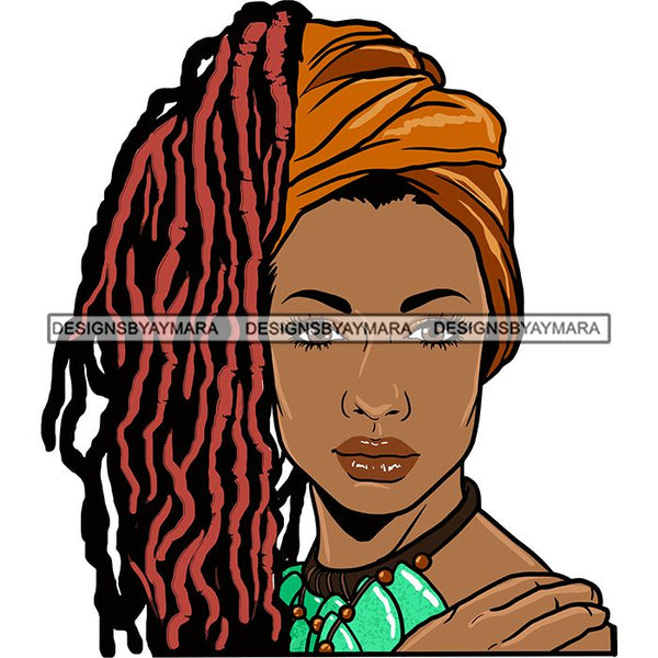 Afro Woman Braids Dreadlocks Sister-Locks Dreads Locks Hairstyle .SVG Cut Files For Silhouette and Cricut