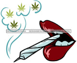 Marijuana Smoking Pot Joint Blunt Stoned High Life Weed Leaf Grass Relax Chill SVG Cutting Files