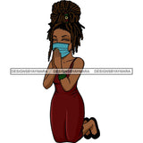 Black Woman Praying God Quotes Face Mask Begging Prayers Save Life Mujer Orando a Dios SVG Vector Clipart Cutting Files