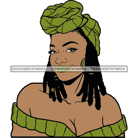Afro Woman SVG Turban Head Wrap Cutting Files For Silhouette Cricut and More
