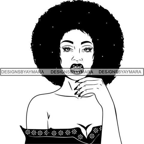Afro Latina Woman SVG Cutting Files For Silhouette Cricut and More