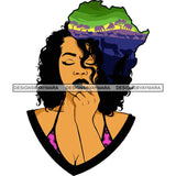 African American Woman Goddess Safari Savanna Africa Continent SVG Files For Cutting and More!