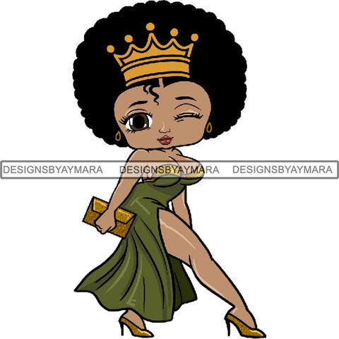 Afro Sexy Queen Betty SVG Cutting Files For Cricut and Silhouette