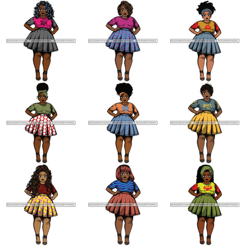 Bundle 9 Afro Thick Classy Lola Boss Lady .SVG Cutting Files For Silhouette and Cricut and More!