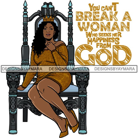 Afro Queen Goddess Melanin Nubian Glamour .PNG Print Files Not For Cutting