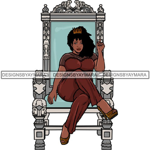 Afro Queen Goddess Melanin Nubian Glamour .PNG Print Files Not For Cutting