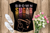 Brown Sugar Melanin Woman Sparkles African American Female Nubian Designs For T-Shirts Sublimation Print Cut Cutting SVG PNG JPG Vector Files