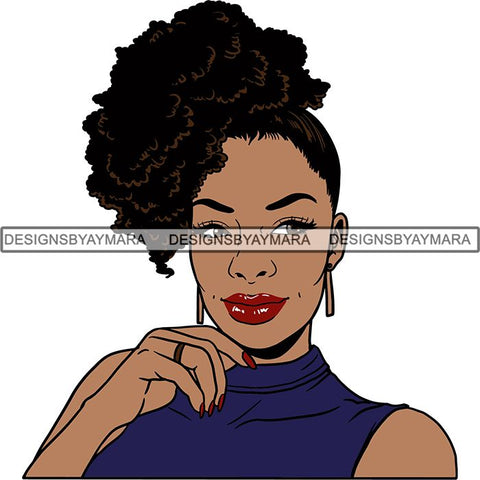 Afro Woman Nubian Melanin Popping Unique Design SVG Cutting Files For Silhouette Cricut and More