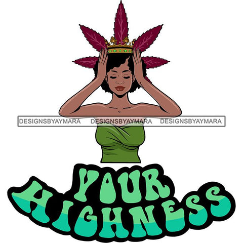 Ganja Narcotic Joint Blunt Weed Leaf Hydroponics Cannabis Woman Smoking Grass Marijuana SVG Cut Files