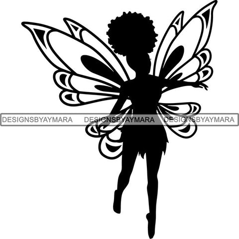 Afro Fairy Fantasy Magic SVG Cut Files For Silhouette and Cricut