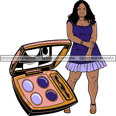Afro Woman SVG Make Up Goddess Cutting Files For Cricut Silhouette and Much More