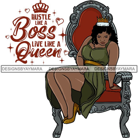 Afro Queen Goddess Melanin Nubian Glamour .PNG Print Files Not For Cutting