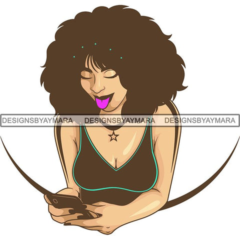 Afro Beautiful Woman Goddess Diva Classy Lady .SVG Cut Files For Silhouette and Cricut