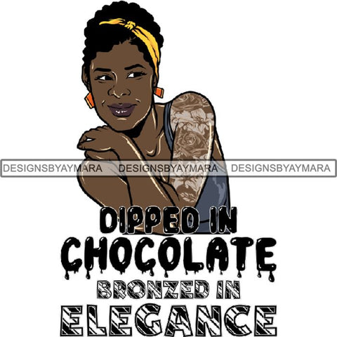 Afro Woman Tattoo Sexy Melanin Nubian Goddess PNG Files For Print Not For Cutting