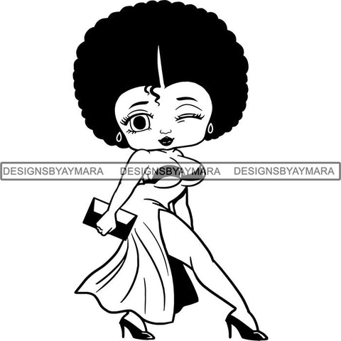 Afro Sexy Queen Betty SVG Cutting Files For Cricut and Silhouette