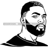 Attractive Man Bearded Hipster Model Fashion Male Guy Stylish Mustache Close-up Sexy Macho Manly SVG Files For Cutting