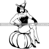 Afro Sexy Witches Halloween SVG Cutting Files For Silhouette Cricut and More