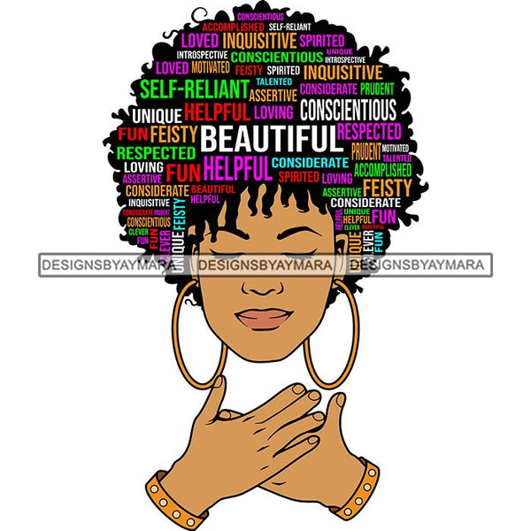 Afro Succesful Woman Hair Quotes Black Lives Matter Proud Roots Nubian Melanin SVG Cut Files