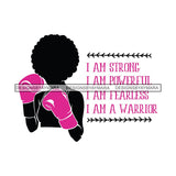 Strong Afro Woman SVG Cancer Survivor Cutting Files For Silhouette Cricut and More