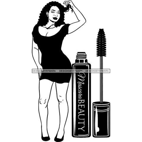 Afro Woman SVG Make Up Goddess Cutting Files For Cricut Silhouette and Much More