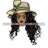 Afro Lola Wearing Hat Church Lady .SVG Clipart Vector Cutting Files