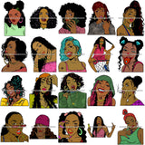 Bundle 20 Ghetto Babe Street Girl Funky Girl Woman Face Urban Swag Hip Hop Girl .SVG Cutting Files For Silhouette Cricut and More!