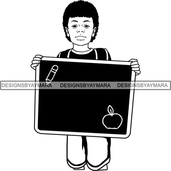 Back to School Kid Student Education Supplies .SVG Cut Files for Silhouette and Cutting