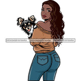 Beautiful Woman Dod Breed Chihuahua Pet Animal Best Friend Mascot Goddess SVG Cutting Files