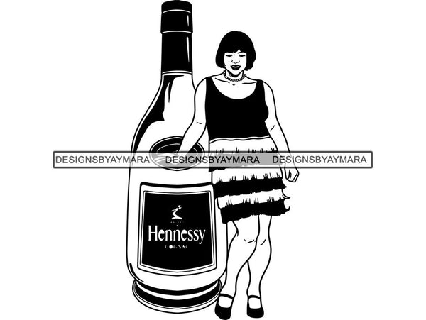 Whiskey Goddess Black Woman Sexy Melanin Nubian Liqueur Beverage Alcohol SVG Cut Files For Silhouette and Cricut