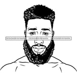 Attractive Man Bearded Hipster Model Fashion Male Guy Stylish Mustache Close-up Sexy Macho Manly SVG Files For Cutting