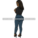 Afro Thick Thigh Big Eyes Woman Sassy Exotic Curvy Goddess .SVG Cutting Files For Silhouette and Cricut and More!