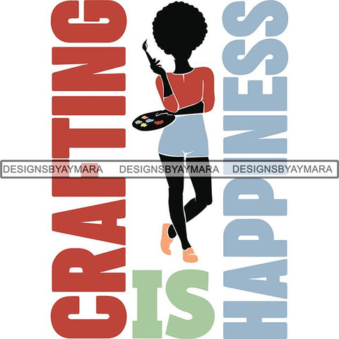 Afro Craft Lady SVG Cutting Files For Silhouette Cricut and More