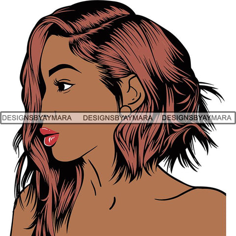 Afro Latin Woman SVG Curly Hairstyle Cutting Files For Silhouette Cricut and More