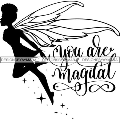 Afro Fairy Fantasy Magic SVG Cut Files For Silhouette and Cricut