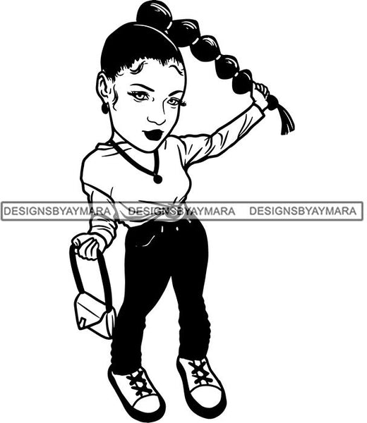 Fashion Girl Afro Woman Melanin Popping Ebony Queen .SVG Cutting Files