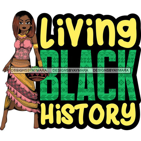 Afro Lola Black History Month Quotes .SVG Clipart Vector Cutting Files For Circuit Silhouette Cricut and More!